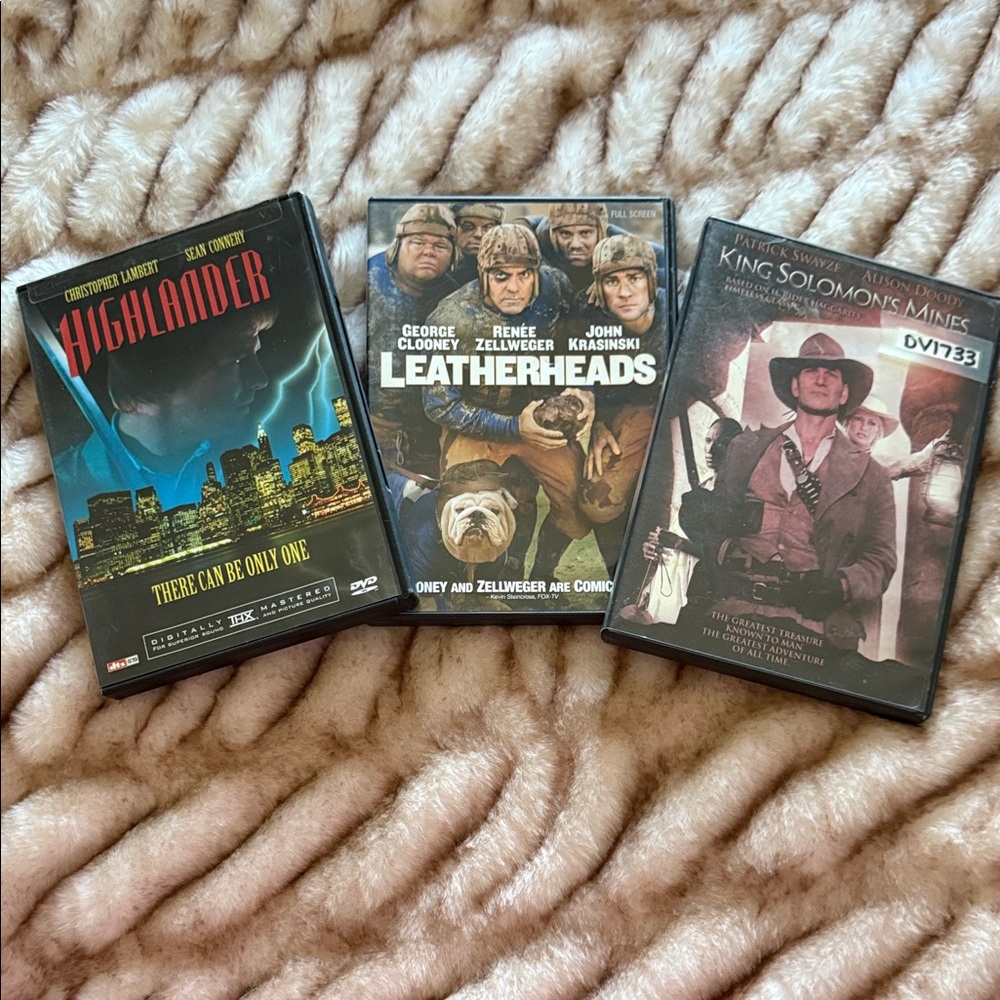Classic 90’s Movie Collection: Highlander, Leatherheads, King Solomon's Mines